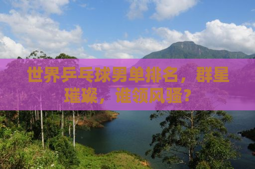世界乒乓球男单排名，群星璀璨，谁领风骚？