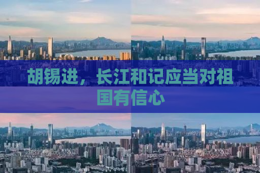 胡锡进，长江和记应当对祖国有信心