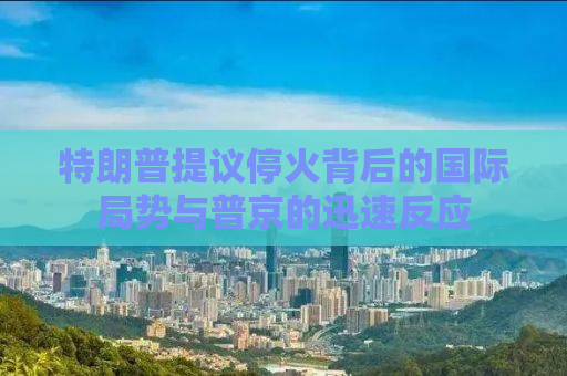 特朗普提议停火背后的国际局势与普京的迅速反应