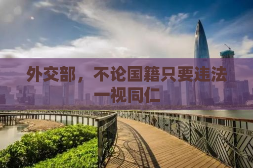 外交部，不论国籍只要违法一视同仁