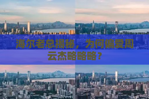 海尔老总揭秘，为何偏爱周云杰略略略？