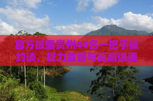 官方披露贵州44名一把手被约谈，权力监督与反腐倡廉的深刻实践