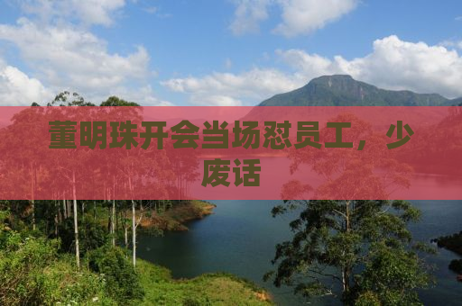 董明珠开会当场怼员工，少废话