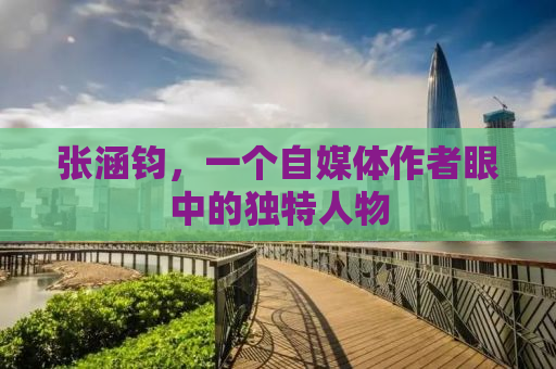 张涵钧，一个自媒体作者眼中的独特人物