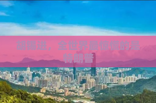 胡锡进，全世界最惊慌的是特朗普