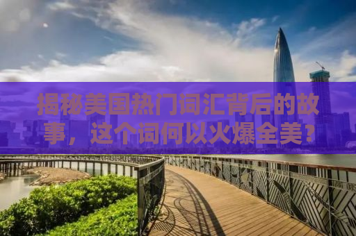 揭秘美国热门词汇背后的故事，这个词何以火爆全美？