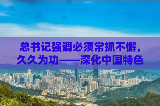 总书记强调必须常抓不懈，久久为功——深化中国特色社会主义建设的长期战略
