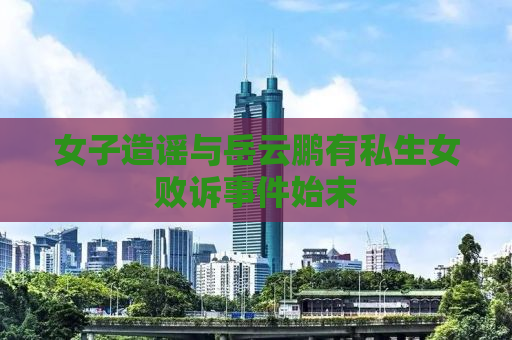 女子造谣与岳云鹏有私生女败诉事件始末