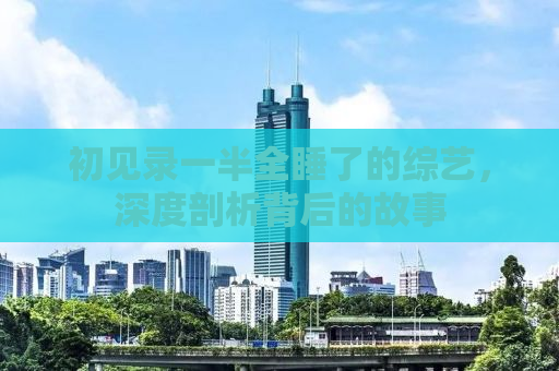 初见录一半全睡了的综艺，深度剖析背后的故事