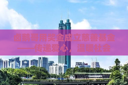 卤鹅哥用奖金成立慈善基金——传递爱心，温暖社会
