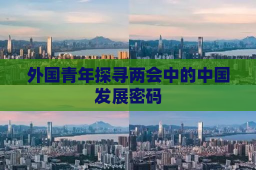 外国青年探寻两会中的中国发展密码