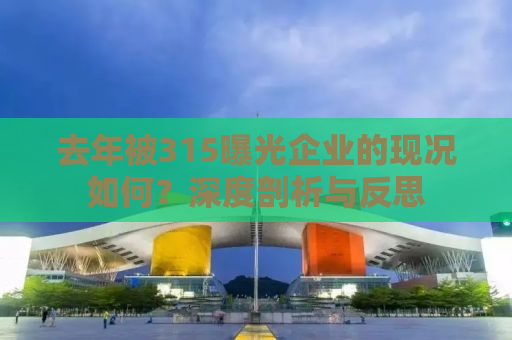 去年被315曝光企业的现况如何？深度剖析与反思